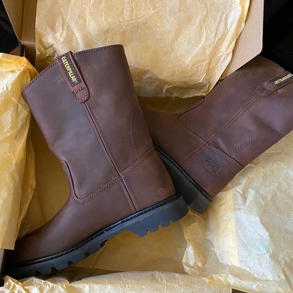 Caterpillar Revolver Wellington soft leather work boots - Picture 3 of 3